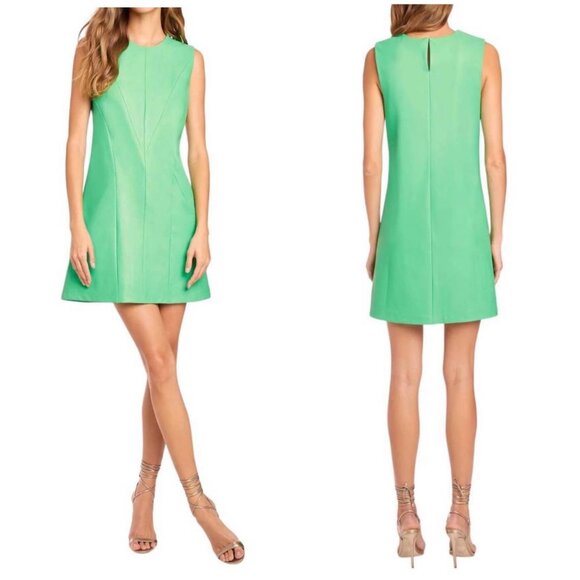 Amanda Uprichard New York Harlow Faux Leather Mini Dress in Green Size M - Picture 16 of 16